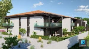 perspective 3d immobilier résidence Toulouse