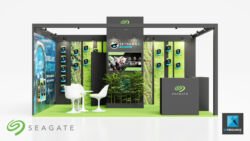 design et création de perspectives 3D d'un stand pour Seagate - Seagate booth