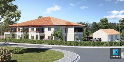 perspectives 3D résidence landes nouvelle-aquitaine