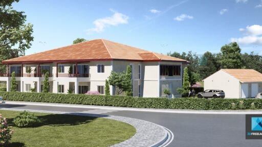 perspectives 3D résidence landes nouvelle-aquitaine