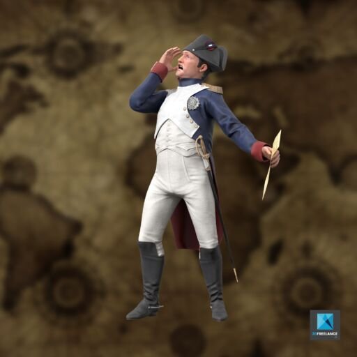 dessin 3d napoléon - illustration napoléon