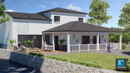 illustration 3D maison Castelnaudary