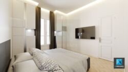 image 3d rénovation appartement - chambre 2