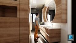 image 3d rénovation appartement - salle de bain