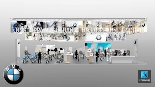 image 3d stand BMW automobile