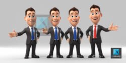 personnage 3D businessman