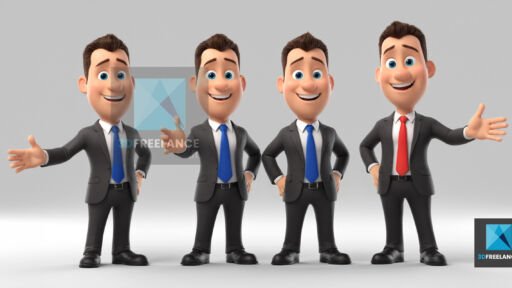 personnage 3D businessman