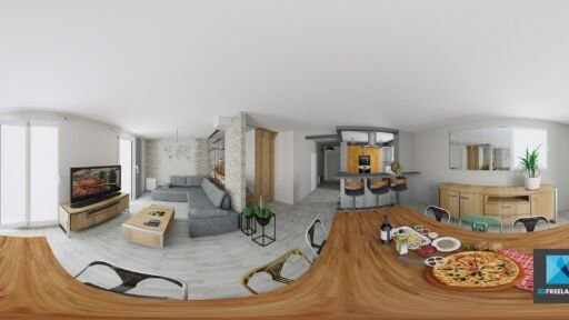 séjour appartement VR 360
