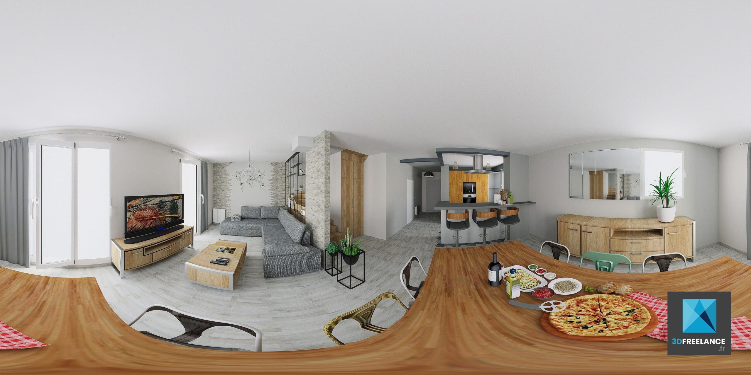 séjour appartement VR 360