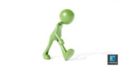 bonhomme 3D en marche
