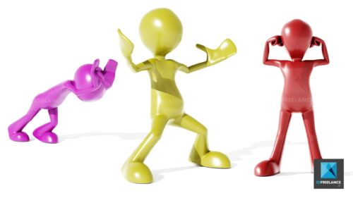 bonhomme 3d personnages