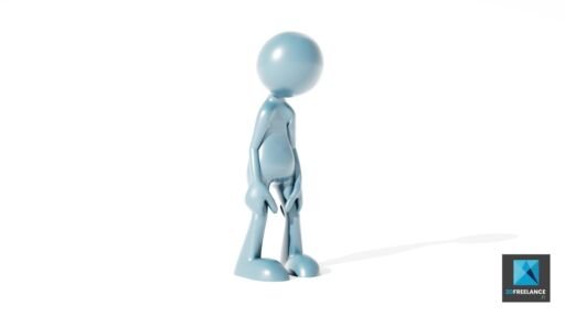 bonhomme 3D triste
