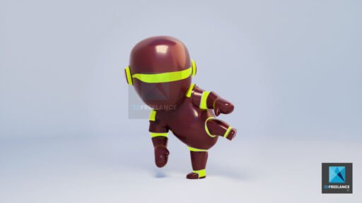 création 3d petit robot illustration 3d