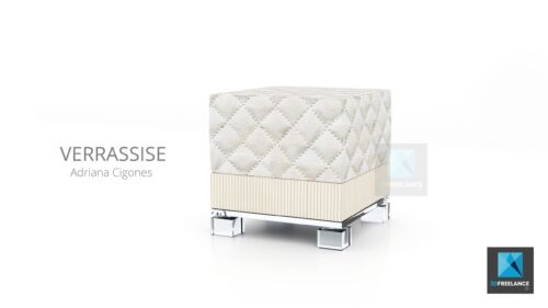 dessin 3d pouf - meuble