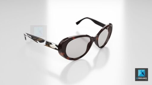 illustration 3d lunettes