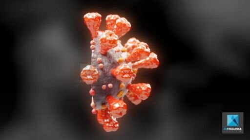 illustration 3D coronavirus