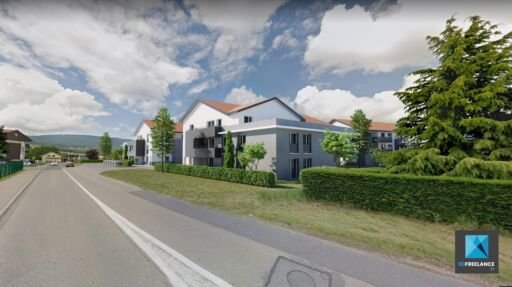 image 3d permis de construire residence - image 3D permis de construire maison - insertion paysagère