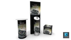 image 3d - borne démo - pouf - desk samsung