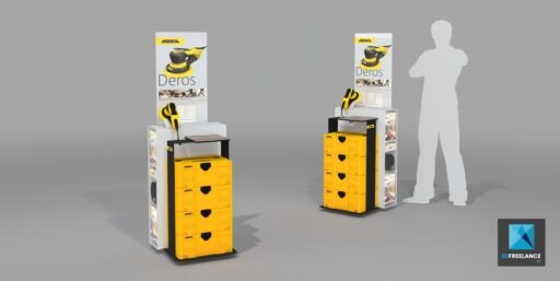 meuble démonstration produit - image 3d