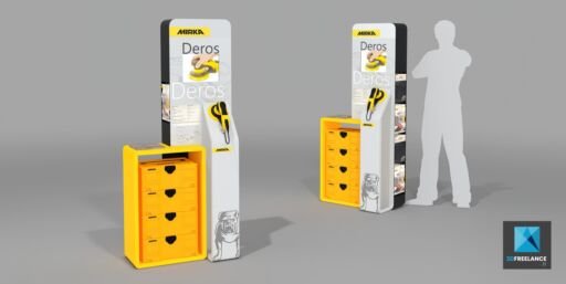meuble présentoir de démonstration - image 3d