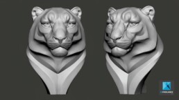 modelisation 3D ZBrush lion