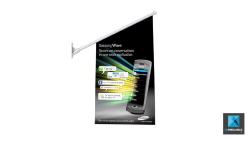 PLV drapeau Samsung - image 3d