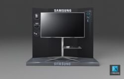 PLV meuble produit tv - samsung