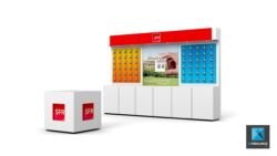 PLV SFR comptoir de vente - image 3d