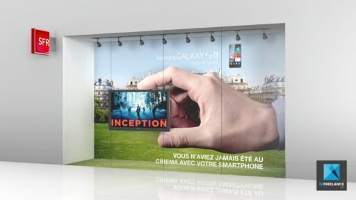 plv sfr vitrine - image 3d