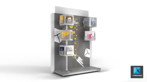 porte brochures image 3d - la poste