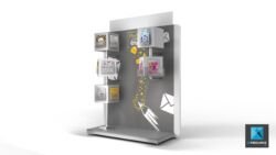 présentoir brochures - la poste - image 3d