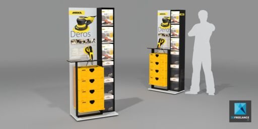 présentoir de vente - image 3d - Mirka