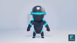 rendu 3d petit robot animation 3d