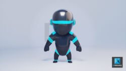 rendu 3d petit robot animation 3d