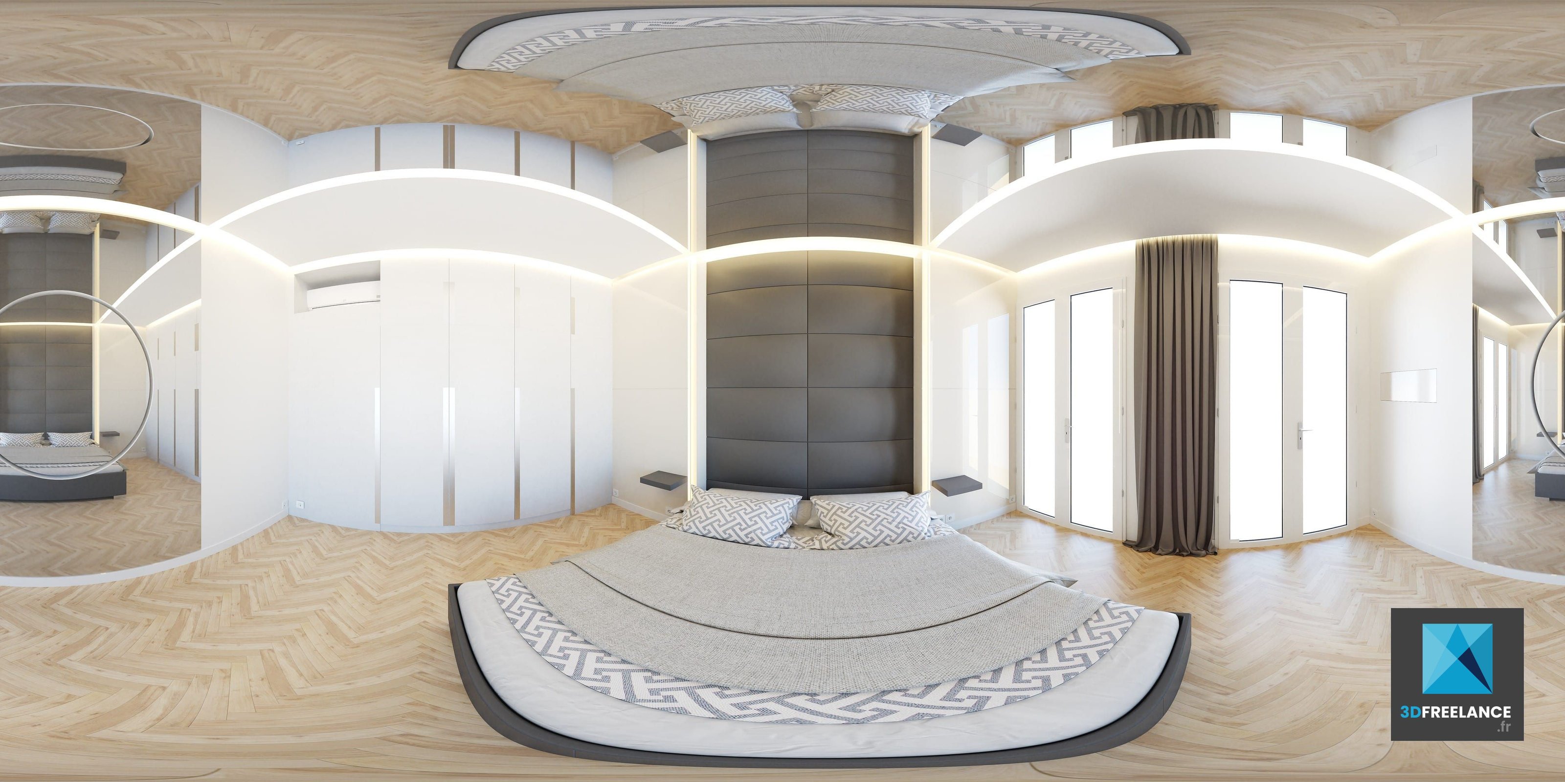 Visualisation 3D 360 degrés d'un appartement - FREELANCE 3D