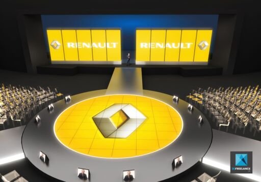 dessin 3d événementiel convention d'entreprise