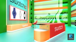 dessin 3d magasin Swatch