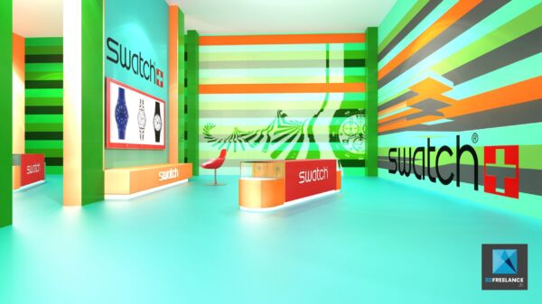 image 3d magasin Swatch