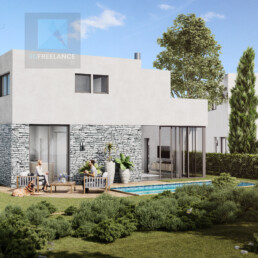image 3d villa moderne