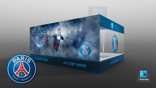 image 3d scène de concert paris-saint-germain