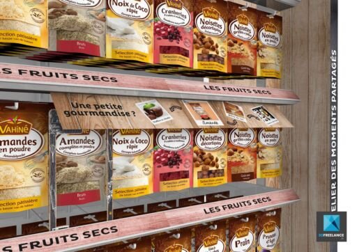 linéaire produits vahiné - image 3d