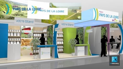 modélisation 3d stand pavillon salon de l'agriculture