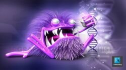 personnage 3d microbe - illustration