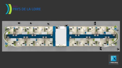 plan 3D - stand pavillon salon de l'agriculture