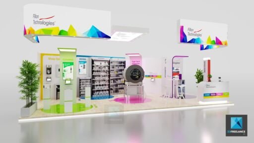 stand moderne - fillon technologies - perspective 3d