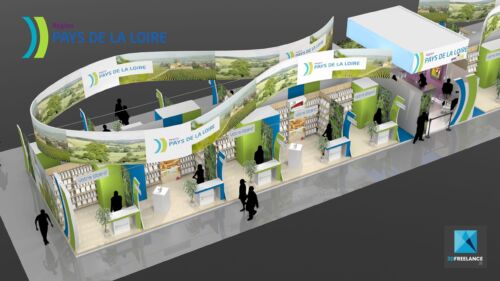 stand pavillon salon de l'agriculture - image 3d