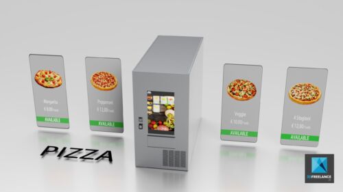 distributeur automatique rendu 3d