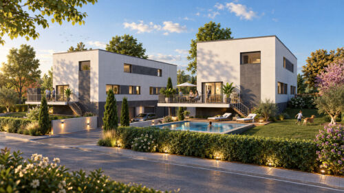 dessin 3d residence architecture Mulhouse