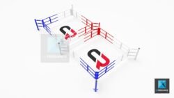 modélisation 3d ring de boxe