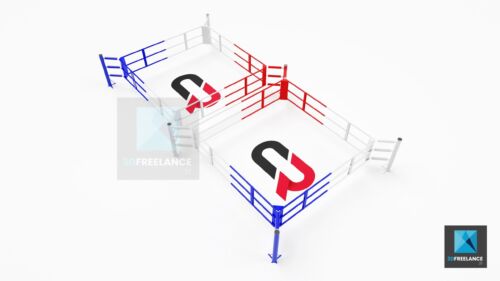 modélisation 3d ring de boxe